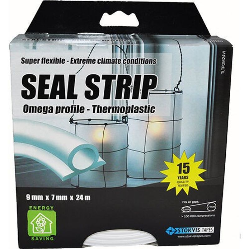 Stokvis Tätningslist Termoplast Transparent 9mm x 7mm x 6m