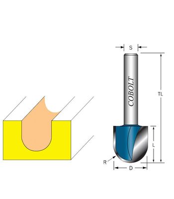 Cobolt Hålkälsfräs D=18 L=20 S=8 TL=57mm