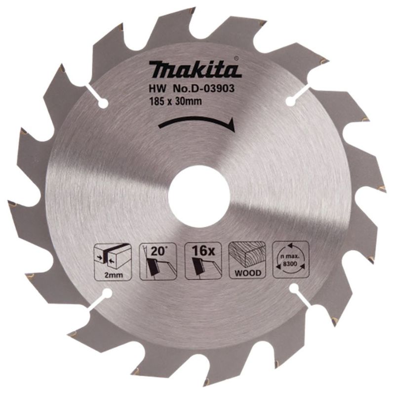 Makita D-03903 Sågklinga 185x30x2mm 16T Trä