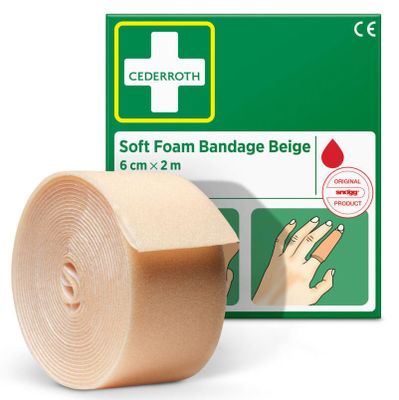 Cederroth Soft Foam Bandage Beige – 2 m, Självhäftande
