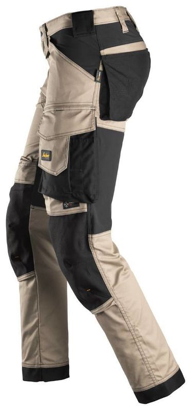 Snickers 6341 Arbetsbyxa Stretch Khaki/Svart