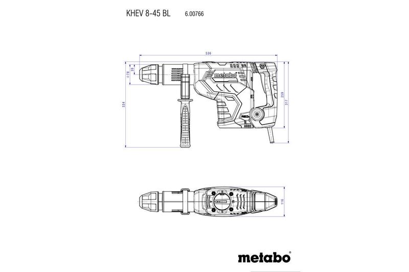 Metabo KHEV 8-45 BL Kombihammare SDS-MAX 12,2 joule