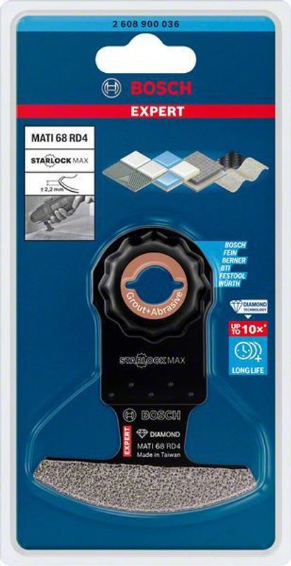Bosch Expert Corner Blade MATI 68 RD4 blad för mulitverktyg, 68 x 30 mm