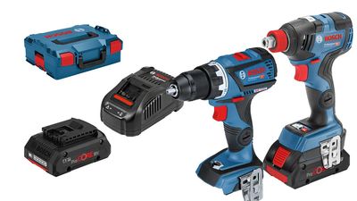 Bosch GSR18V-60C/GDX18V-200C Verktygspaket 18V 2x4Ah ProCORE