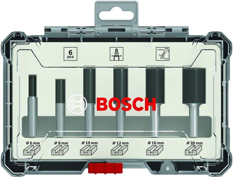 Bosch Frässats Notfräsar 6-delar (8-20mm)