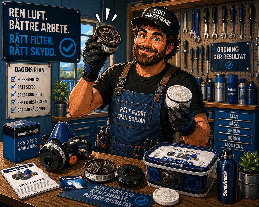 Sundström andningsskydd – välj rätt mask och filter