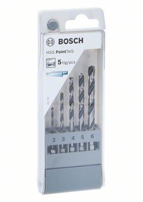 Bosch Metallborrsats POINTTEQ HEX HSS 2-6mm 5-delar