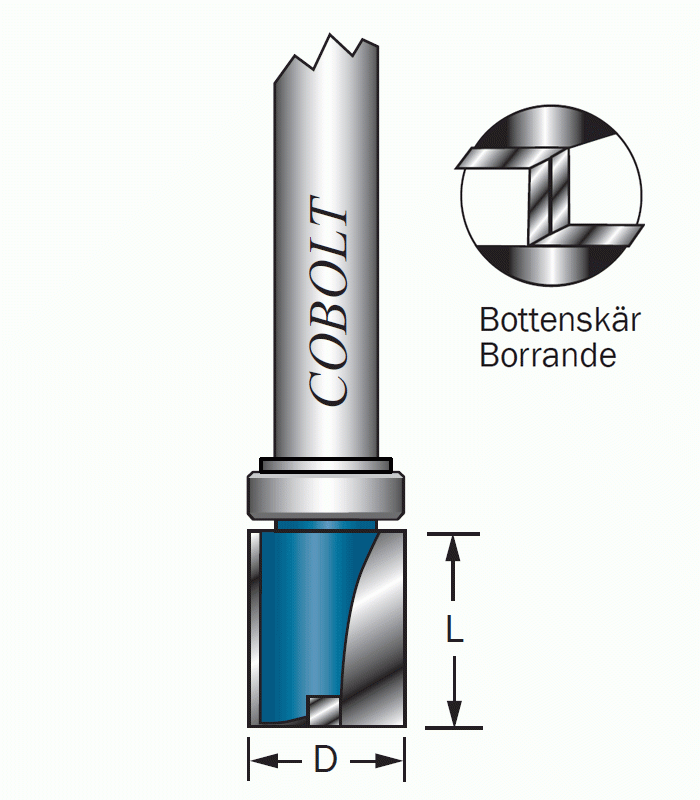 Cobolt Mallfräs D=12 L=15 TL=63