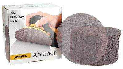 Mirka Abranet Nätslippapper 150mm 50st/frp - Effektiv Dammfri Slipning