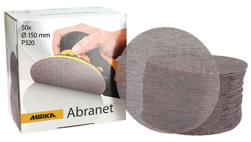 Mirka Abranet Nätslippapper 150mm 50st/frp - Effektiv Dammfri Slipning