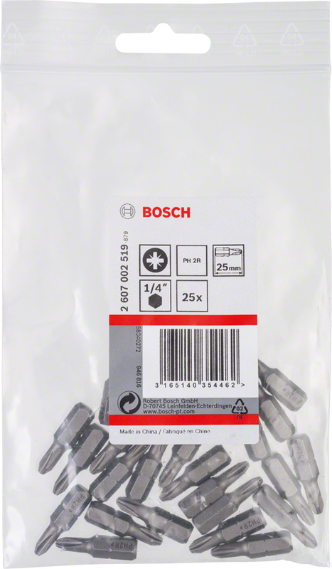 Bosch Professional Extra Hard PH2R Bits 25 mm 25-pack
