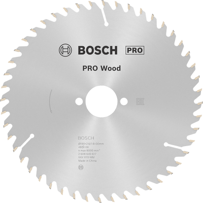 Bosch Professional PRO Wood Sågklinga 190x30 mm 48T