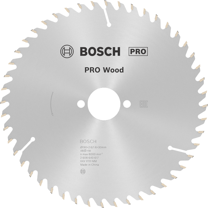 Bosch Professional PRO Wood Sågklinga 190x30 mm 48T