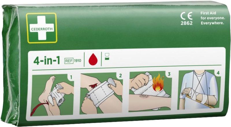 Cederroth Blodstoppare 4-in-1 1910 - Universalförband för Första Hjälpen