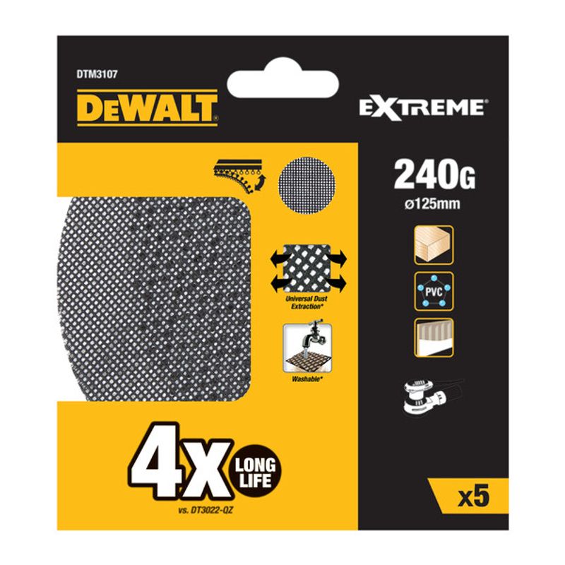 DeWalt Slipnät 125mm 5-P