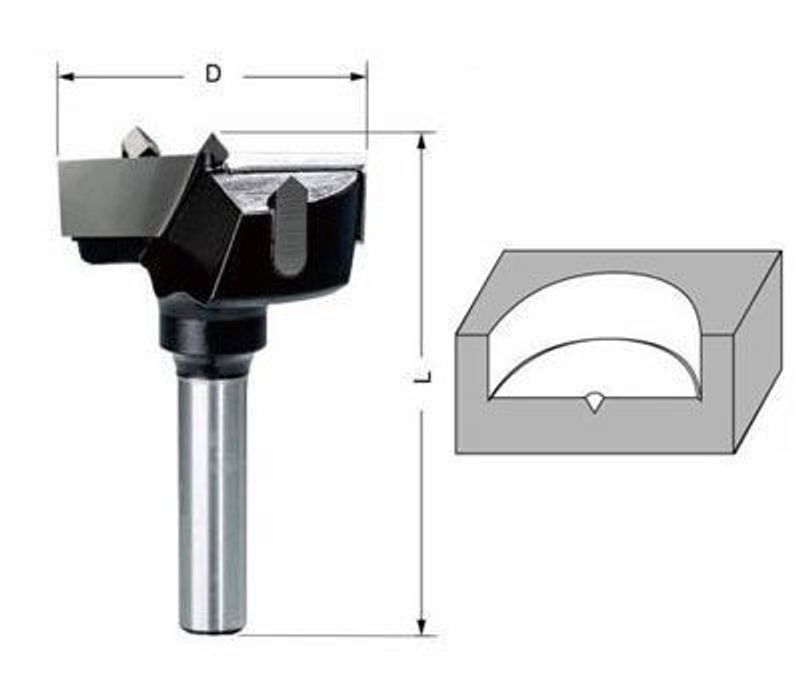 Delver Beslagsfräs HM 35x57 S=8