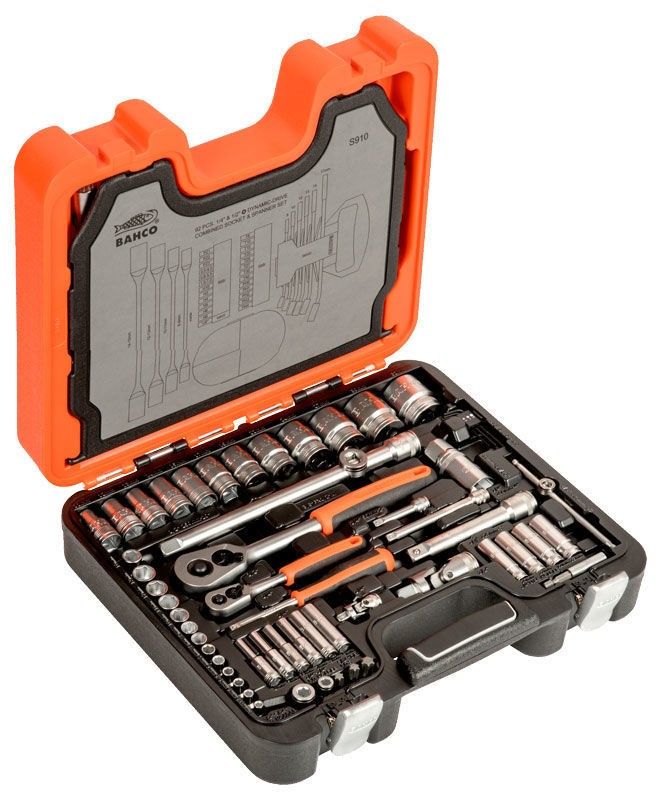Bahco S910 Hylsnyckelsats 1/4 " 1/2" 91-delar