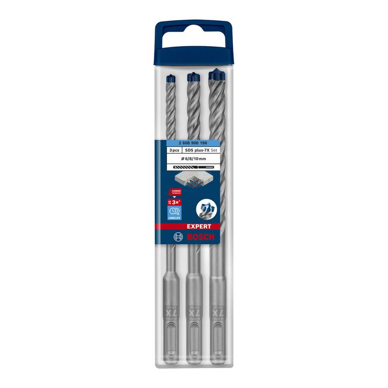 Bosch EXPERT SDS plus-7X Hammarborrsats 6/8/10 mm 3 st
