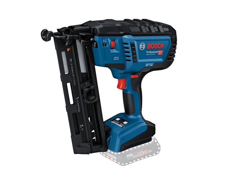 Bosch GNH 18V-64-2 Dyckertpistol 18V 16 ga 20° i L-BOXX (utan batteri)