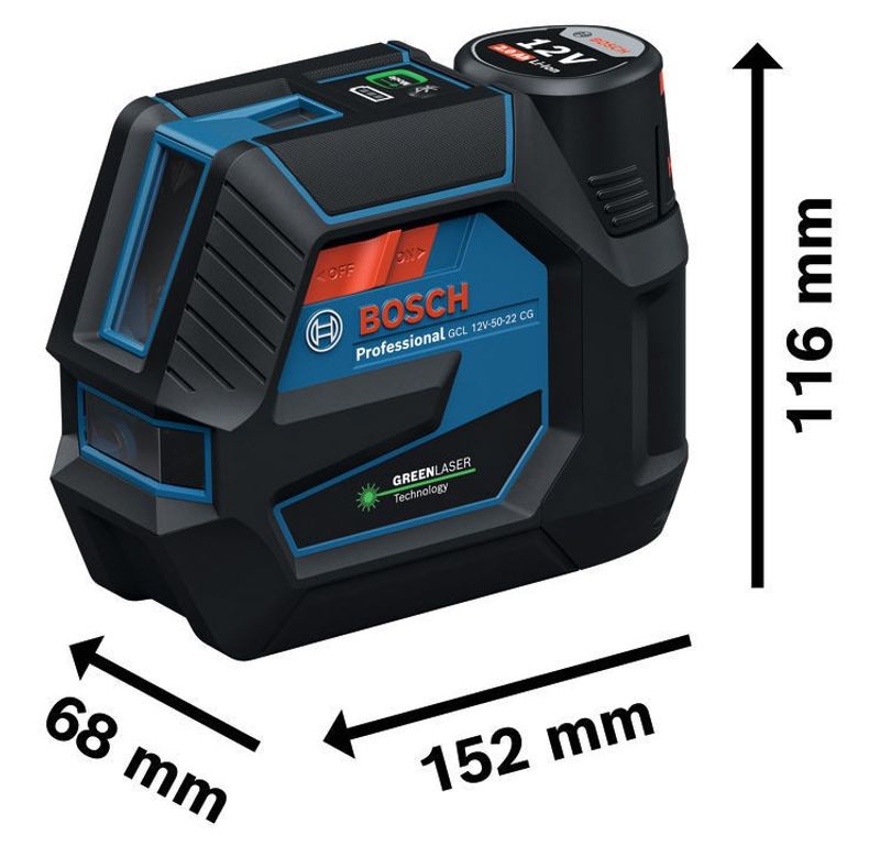 Bosch GCL 12V-50-22 CG Kombilaser 12V (4xAA)
