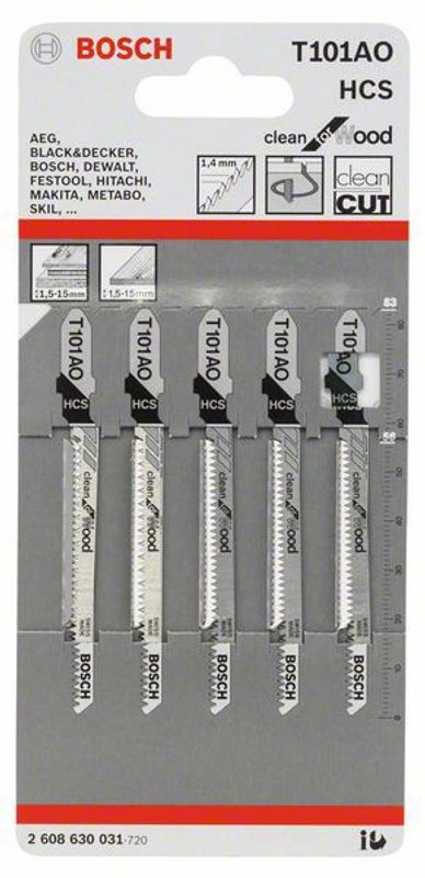 Bosch Sticksågsblad 5-P Mjuka träslag T101AO