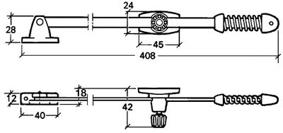 ASSA Dörrhållare Fix 520 Vit 408MM