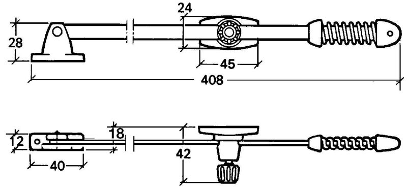 ASSA Dörrhållare Fix 520 Vit 408MM