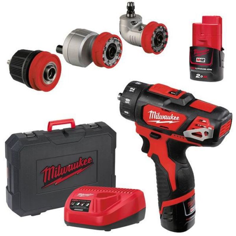 Milwaukee M12BDDXKIT-202C Borr-/Skruvdragarkit 12V (2x2,0ah)
