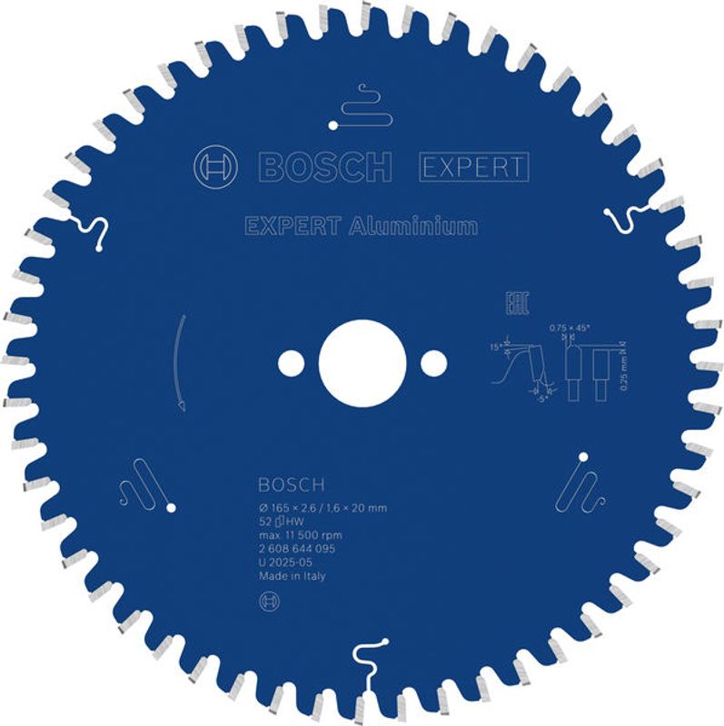 Bosch Sågklinga EXPERT Aluminium 165x20x2,8mm 52T