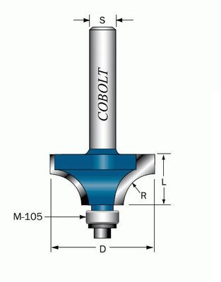 Cobolt Kvartsstavfräs R=19.0 D=51 S=8