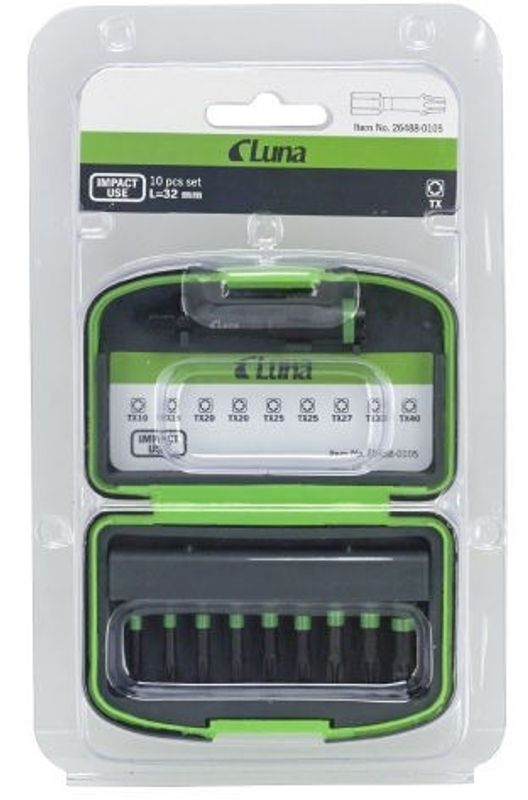 Luna Impact TORX Bitssats (10-delar)