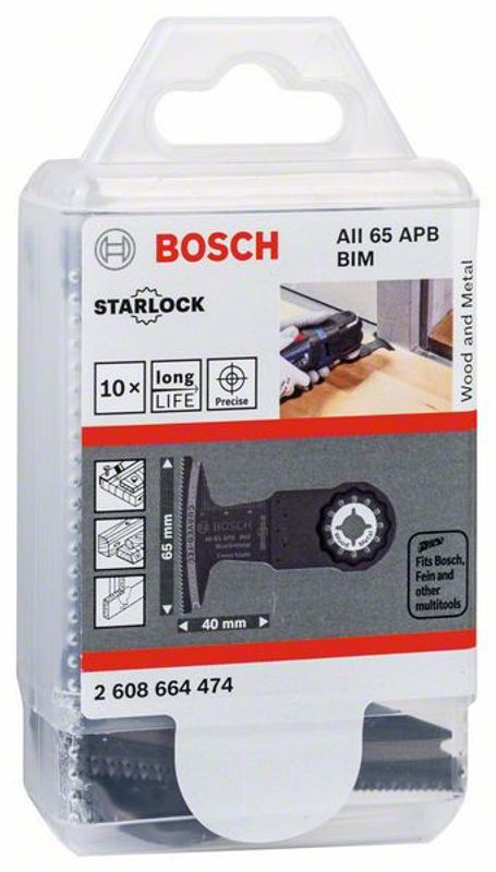 Bosch AII 65 APB Sågblad STARLOCK 65x40mm BIM (10-P)
