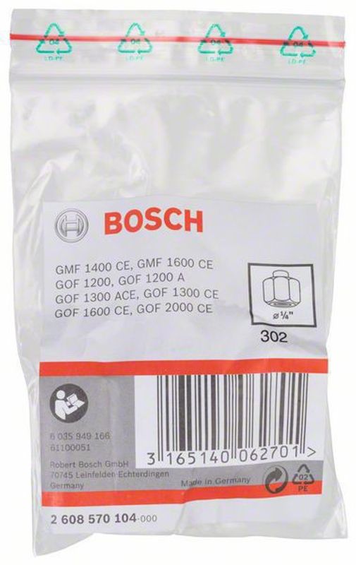 Bosch Spänntång m. mutter 1/4" (GMF/GOF)