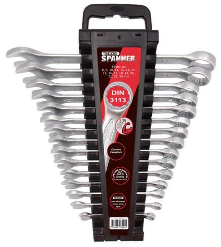 Tecos U-ringsnycklar T-CW824 Set 16-delar