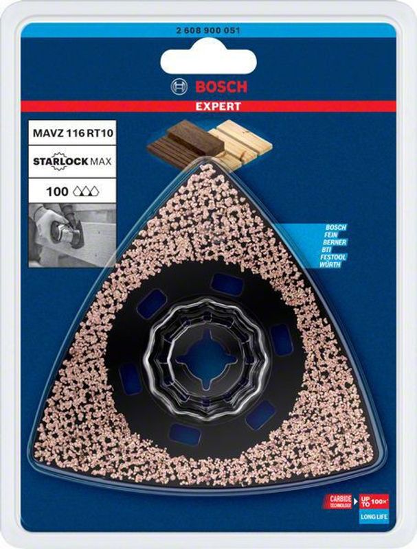 Bosch Expert Sanding Plate (Expert slipplatta) MAVZ 116 RT10 blad för multiverktyg 116 mm