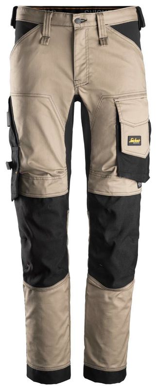 Snickers 6341 Arbetsbyxa Stretch Khaki/Svart