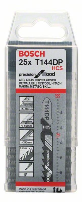 Bosch Sticksågsblad 25-P Mjuka träslag (T144DP)