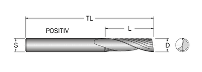 Cobolt Spiralfräs D=2 L=8 TL=64 S=6