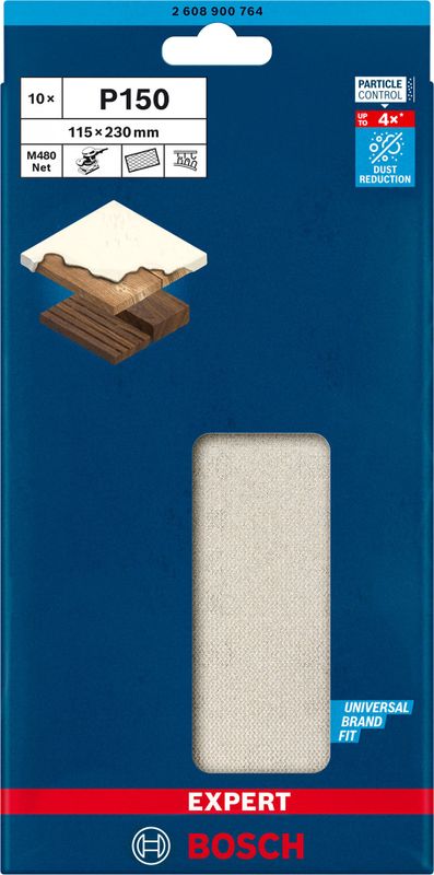 Bosch Expert M480 slipnät för planslipar, 115 x 230mm för trä, färg och gips