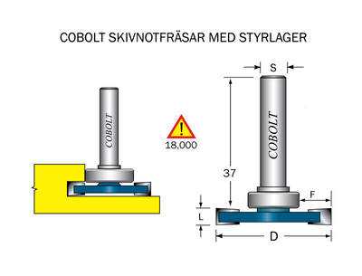 Cobolt Skivnotfräs L=7 / F=7 D=36