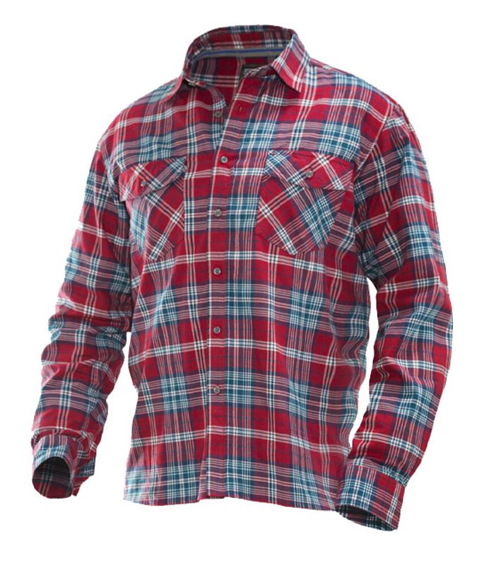 Jobman 5138 flanellskjorta herr i bomull Strl: XL