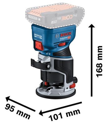 Bosch GKF 18V-8  Kantfräs 18V L-BOXX SET (utan batterier)