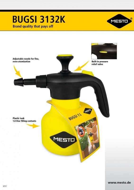 Mesto Bugsi Tryckspruta 1,5L 360°
