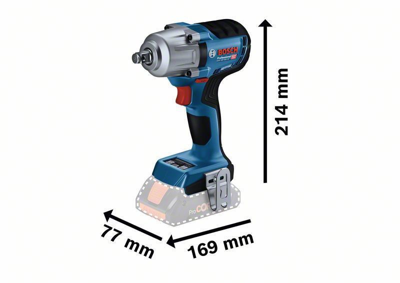 Bosch GDS 18V-450 HC Mutterdragare 1/2" 18V KARTONG (utan batterier)