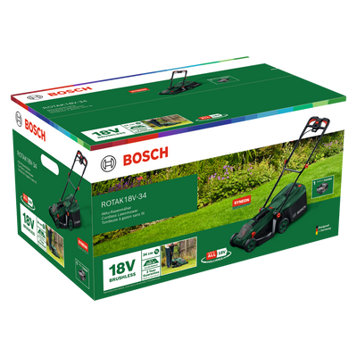 Bosch ROTAK 18V-34 gräsklippare 18V (1x4,0ah)