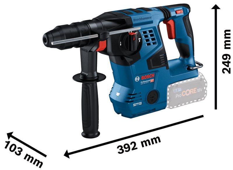 Bosch GBH 18V-28 CF Borrhammare SDS+ 18V inkl. chuck L-BOXX (utan batterier)