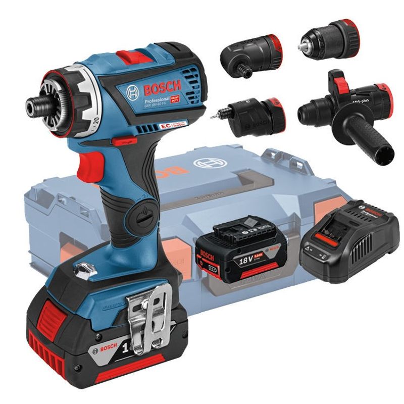 Bosch GSR 18V-60 FC Borr-/Skruvdragare FlexiClick 18V 5-i-1 (2x5,0ah)