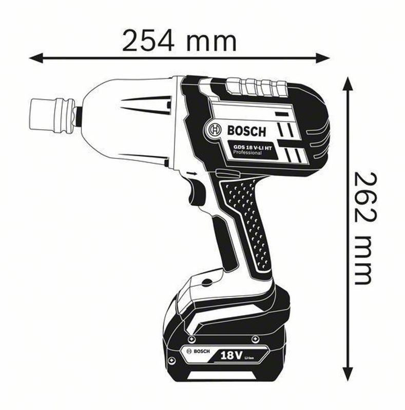 Bosch GDS 18V-LI HT Mutterdragare 1/2" 18V C&G (Naken)