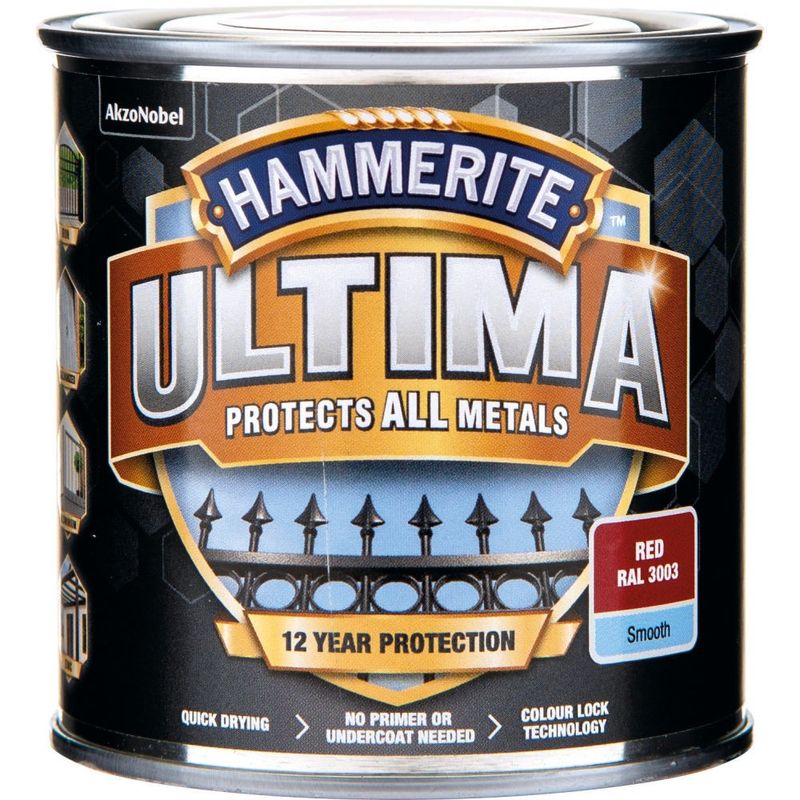 Hammerite Slätlack Ultima Röd 250ML
