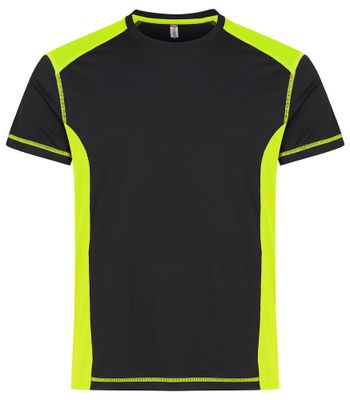 Clique Ambition-T T-Shirt Svart/Gul Kontrast